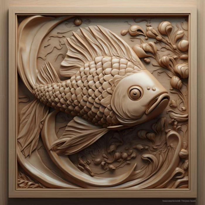Nature and animals (st Pearl fish 1, NATURE_2713) 3D models for cnc